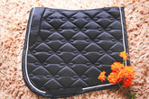 Elegant Black Satin Dressage Saddle Pad - CLEARANCE $39.95 each
